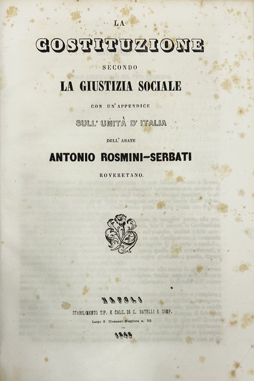 La Costituzione secondo la giustizia sociale. Con un'Appendice sull'Unità d'Italia. … | Immagine Gallery 2