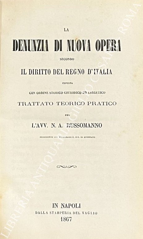 La denunzia di nuova opera secondo il diritto del Regno … | Immagine Gallery 2
