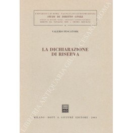 La dichiarazione di riserva