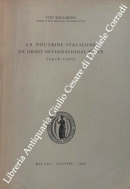 La doctrine italienne de droit international prive (1958-1960) | Immagine Gallery 2