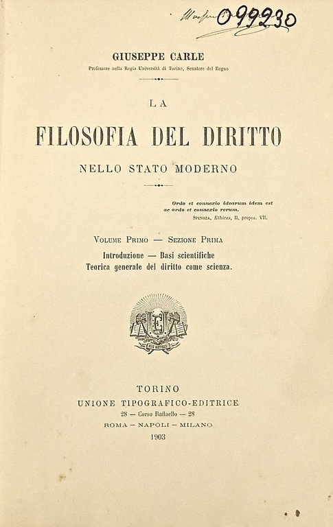 La filosofia del diritto nello Stato moderno. Vol. I (unico … | Immagine Gallery 2