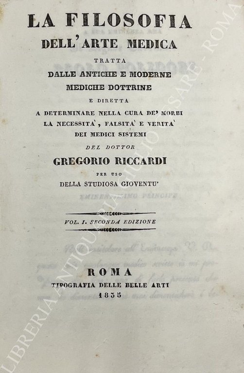 La filosofia dell'arte medica tratta dalle antiche e moderne mediche … | Immagine Gallery 2