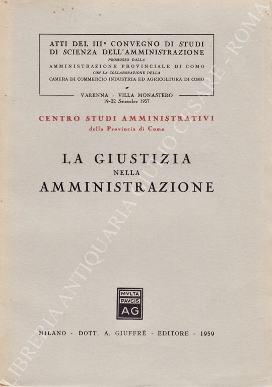 La giustizia nella amministrazione. Atti del III Convegno di Studi … | Immagine Gallery 2