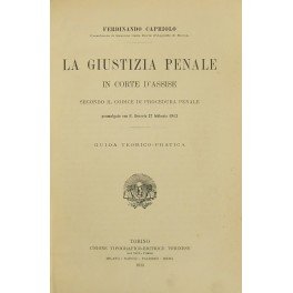 La giustizia penale in Corte d'Assise secondo il Codice di …