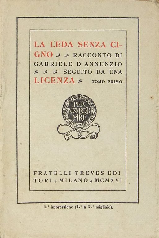 La leda senza cigno. Racconto seguìto da una licenza | Immagine Gallery 2