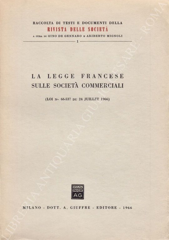 La legge francese sulle società commerciali. (LOI N. 66-537 du … | Immagine Gallery 2