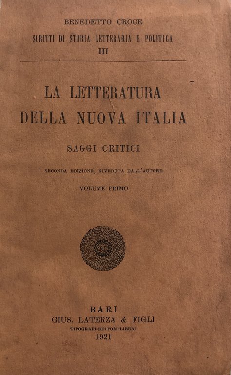 La letteratura della nuova Italia. Saggi critici. Volume primo | Immagine Gallery 2