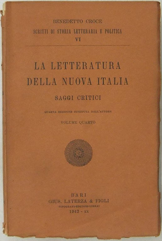 La letteratura della nuova Italia. Saggi critici. Volume quarto | Immagine Gallery 2