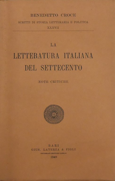 La letteratura italiana del Settecento. Note critiche | Immagine Gallery 2
