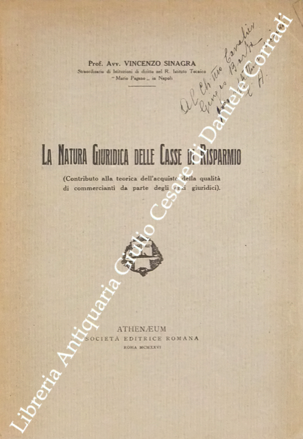 La natura giuridica delle casse di risparmio (Contributo alla teorica … | Immagine Gallery 2