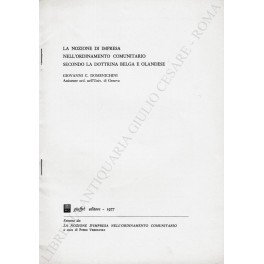La nozione di impresa nell'ordinamento comunitario secondo la dottrina belga … | Immagine principale