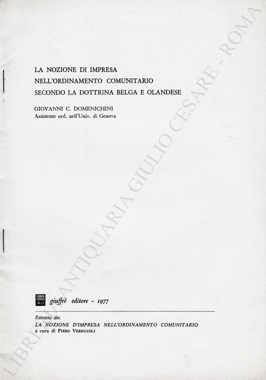 La nozione di impresa nell'ordinamento comunitario secondo la dottrina belga … | Immagine Gallery 2