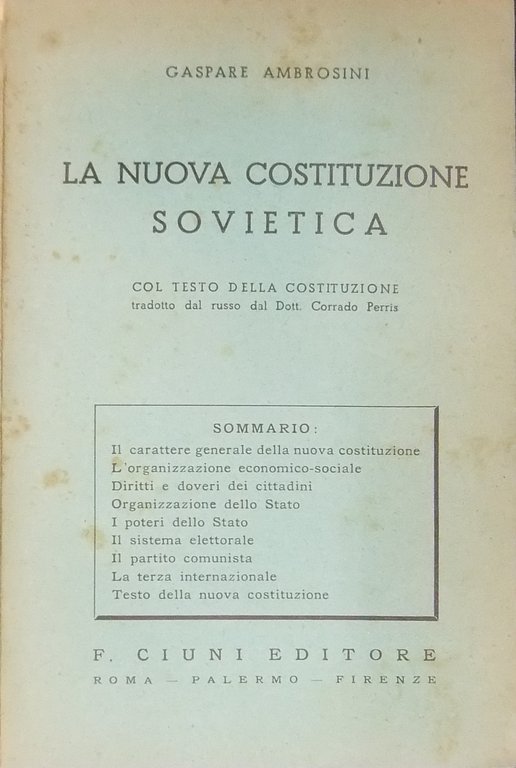 La nuova costituzione sovietica. Col testo della costituzione tradotto dal … | Immagine Gallery 2