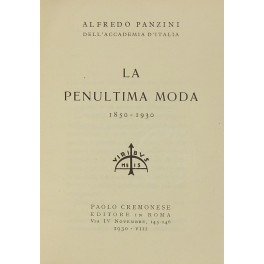 La penultima moda 1850-1930