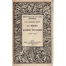 La poesia di Alfred Tennyson. Saggio critico