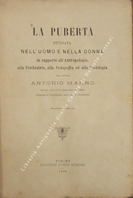 La pubertà studiata nell'uomo e nella donna in rapporto all'antropologia, … | Immagine Gallery 2