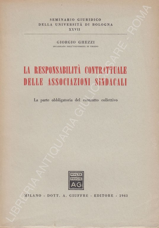 La responsabilità contrattuale delle assicurazioni sindacali. La parte obbligatoria del … | Immagine Gallery 2