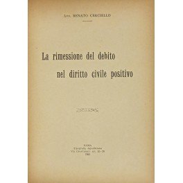 La rimessione del debito nel diritto civile positivo