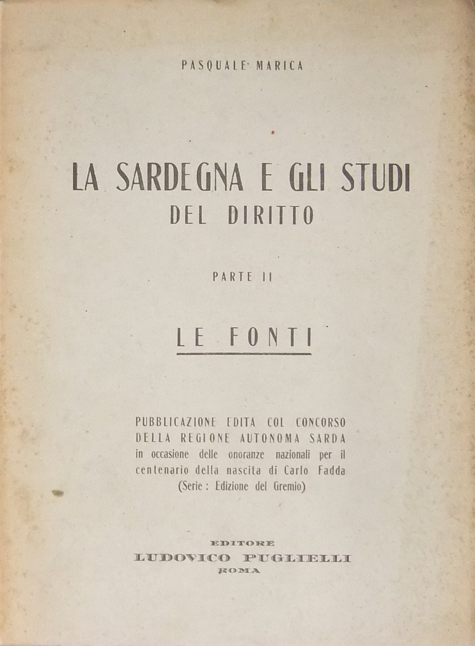 La Sardegna e gli studi del diritto | Immagine principale