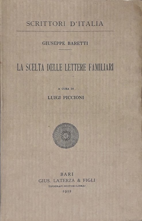 La scelta delle lettere familiari. A cura di Luigi Piccioni | Immagine Gallery 2