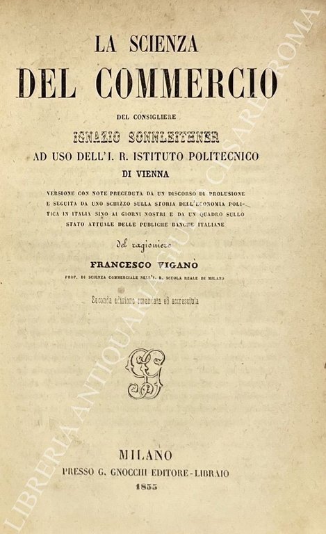 La scienza del commercio ad uso dell'I.R. Istituto Politecnico di … | Immagine Gallery 2