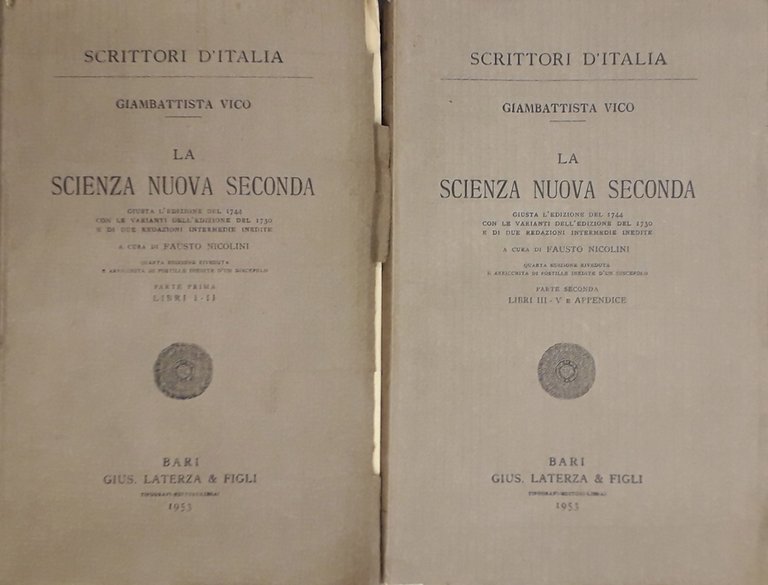 La scienza nuova seconda giusta l'edizione del 1744 con le … | Immagine Gallery 2