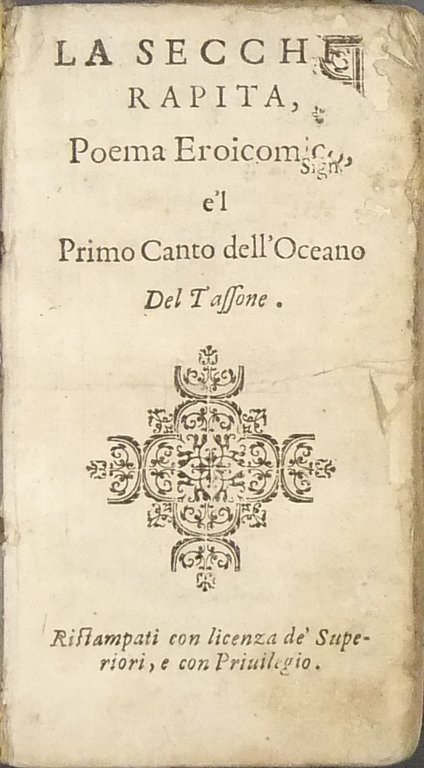 La secchia rapita, Poema eroicomico, e 'l Primo Canto dell'Oceano … | Immagine Gallery 2