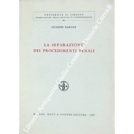 La separazione dei procedimenti penali