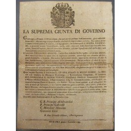 La suprema giunta di governo. Annuncio dei festeggiamenti in onore …