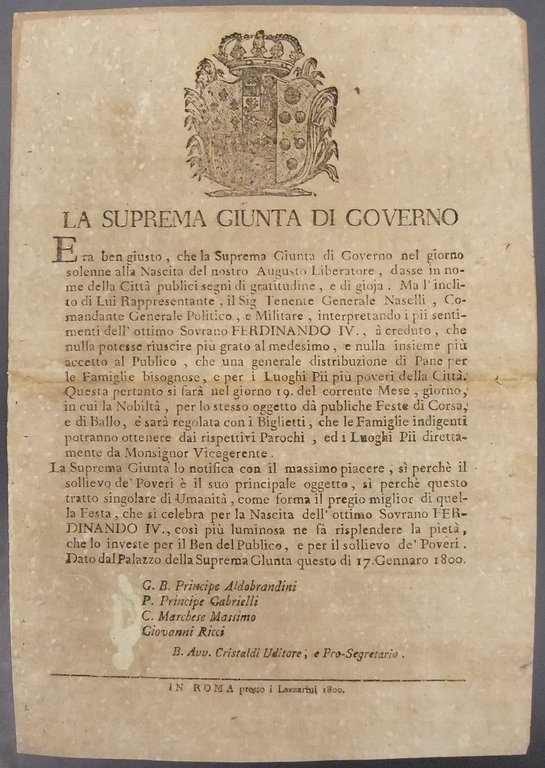 La suprema giunta di Governo. Distribuzione del pane alle famiglie … | Immagine Gallery 2