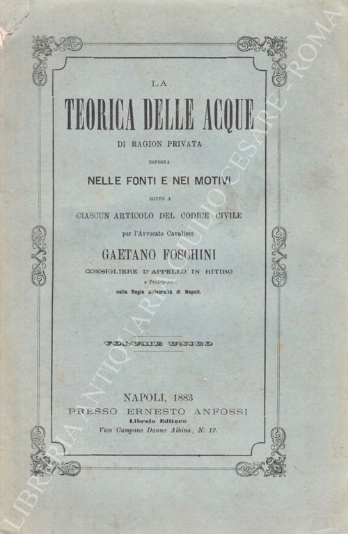 La teorica delle acque di ragion privata. Esposta nelle fonti … | Immagine Gallery 2