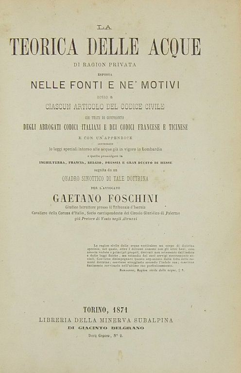 La teorica delle acque di ragion privata. Esposta nelle fonti … | Immagine Gallery 2
