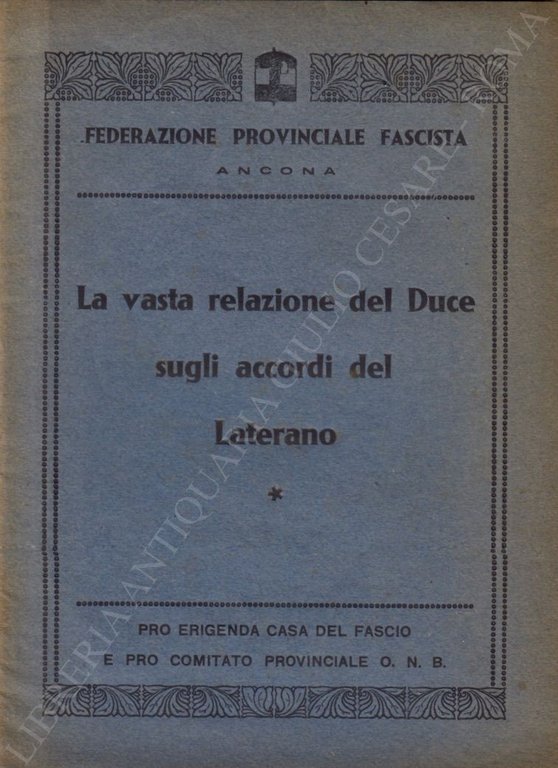 La vasta relazione del Duce sugli accordi del Laterano | Immagine Gallery 2