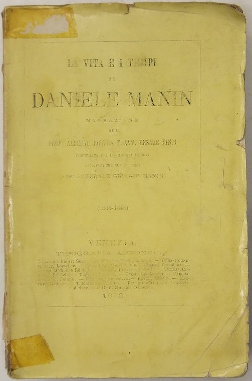 La vita e i tempi di Daniele Manin narrazione. Corredata … | Immagine Gallery 2