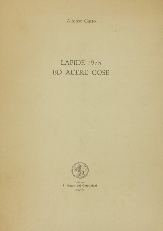 Lapide 1975 ed altre cose | Immagine Gallery 2