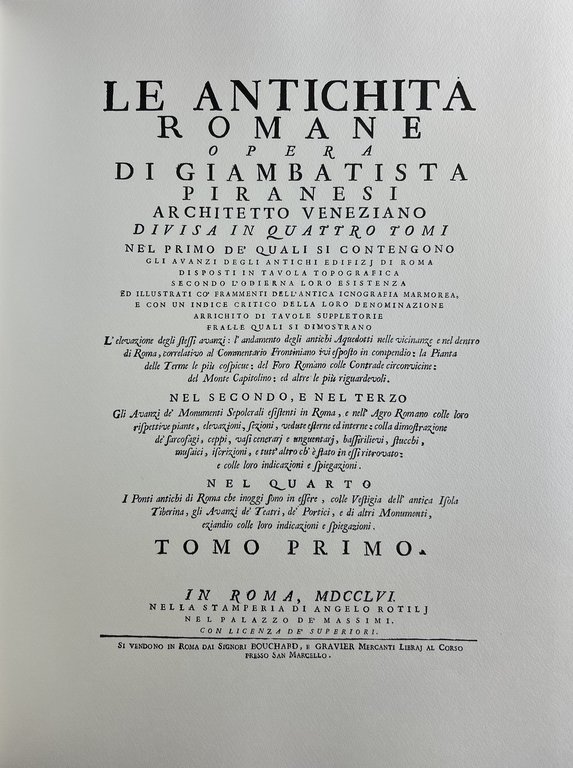 Le antichità romane. Vol. I - Gli avanzi degli antichi … | Immagine Gallery 2