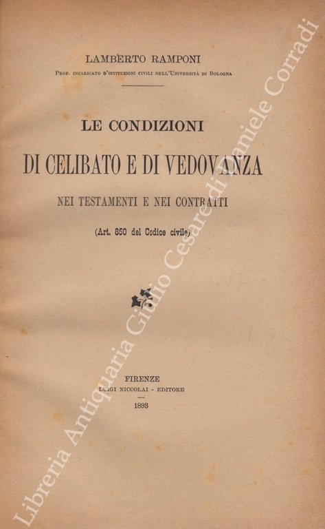 Le condizioni di celibato e di vedovanza nei testamenti e … | Immagine Gallery 2