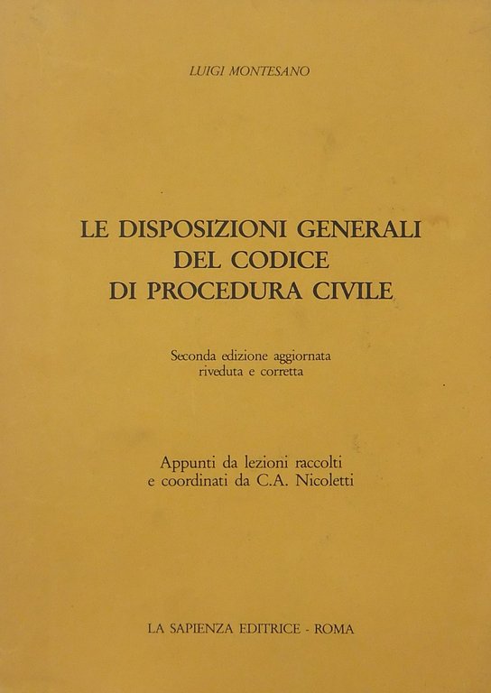 Le disposizioni generali del codice di procedura civile. Appunti da … | Immagine Gallery 2