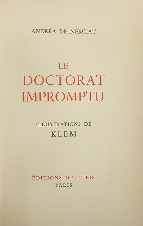 Le doctorat impromptu. Illustrations de Klem | Immagine Gallery 2