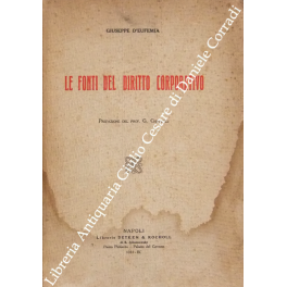 Le fonti del diritto corporativo. Prefazione del Prof. G. Chiarelli | Immagine principale