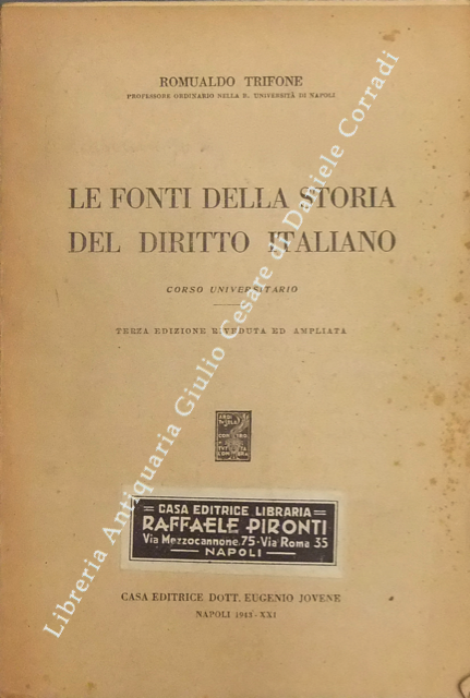 Le fonti della storia del diritto italiano. Corso universitario | Immagine Gallery 2