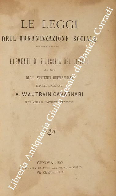 Le leggi dell'organizzazione sociale. Elementi di filosofia del diritto ad … | Immagine Gallery 2