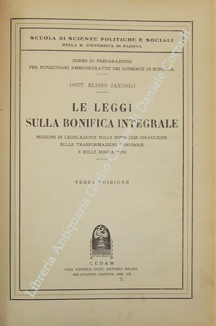 Le leggi sulla bonifica integrale. Nozioni di legislazione sulle bonifiche … | Immagine Gallery 2