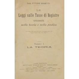 Le leggi sulle tasse di registro studiate nella teoria e …