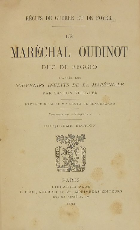 Le marechal Oudinot duc de Reggio. D'apres les souvenirs inedits … | Immagine Gallery 2