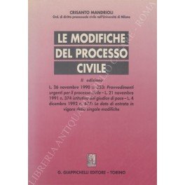 Le modifiche del processo civile. L. 26 novembre 1990 n. …