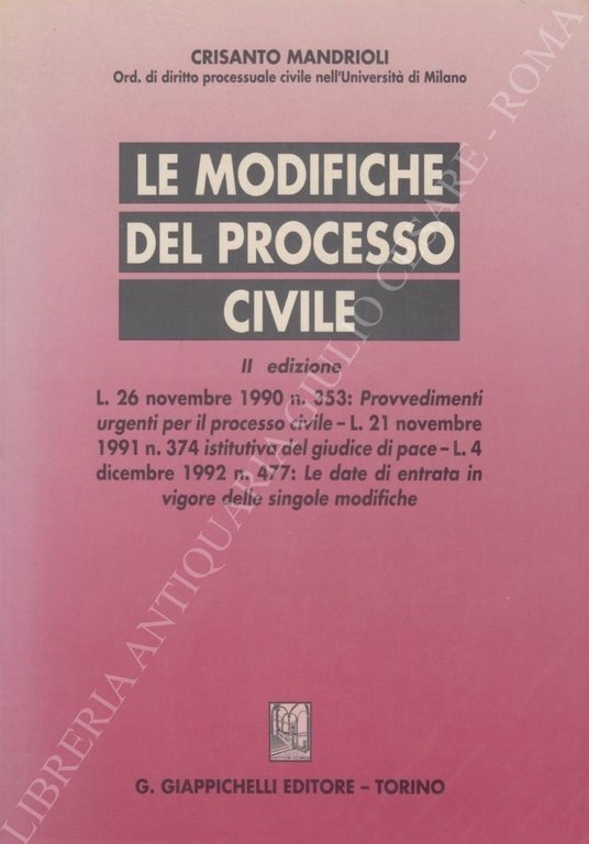 Le modifiche del processo civile. L. 26 novembre 1990 n. … | Immagine Gallery 2