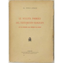 Le nullità formali del testamento olografo. Con una introduzione sulla …