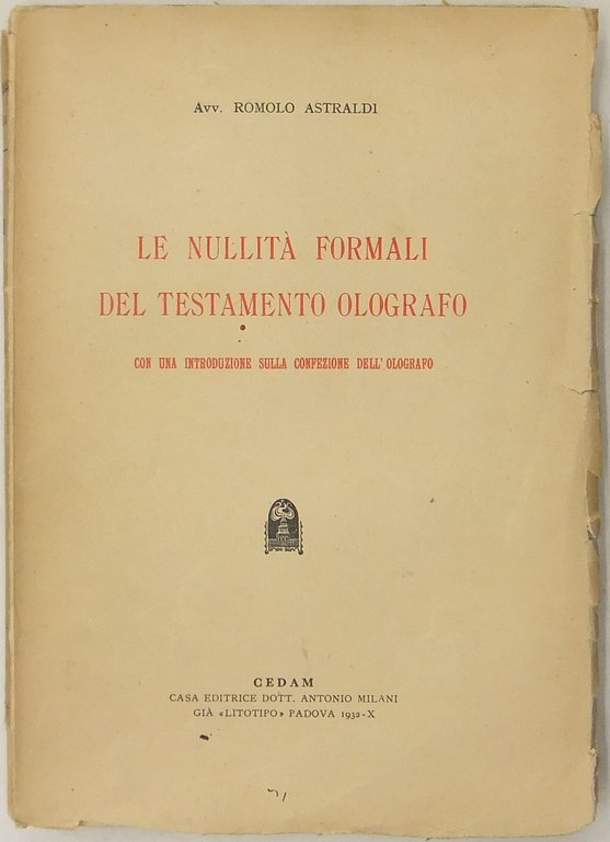 Le nullità formali del testamento olografo. Con una introduzione sulla … | Immagine Gallery 2