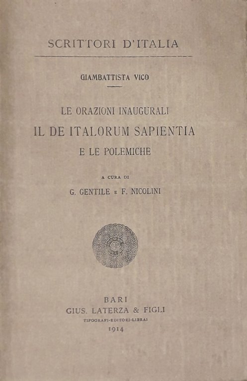 Le orazioni inaugurali. Il De Italorum Sapientia e le Polemiche. … | Immagine Gallery 2